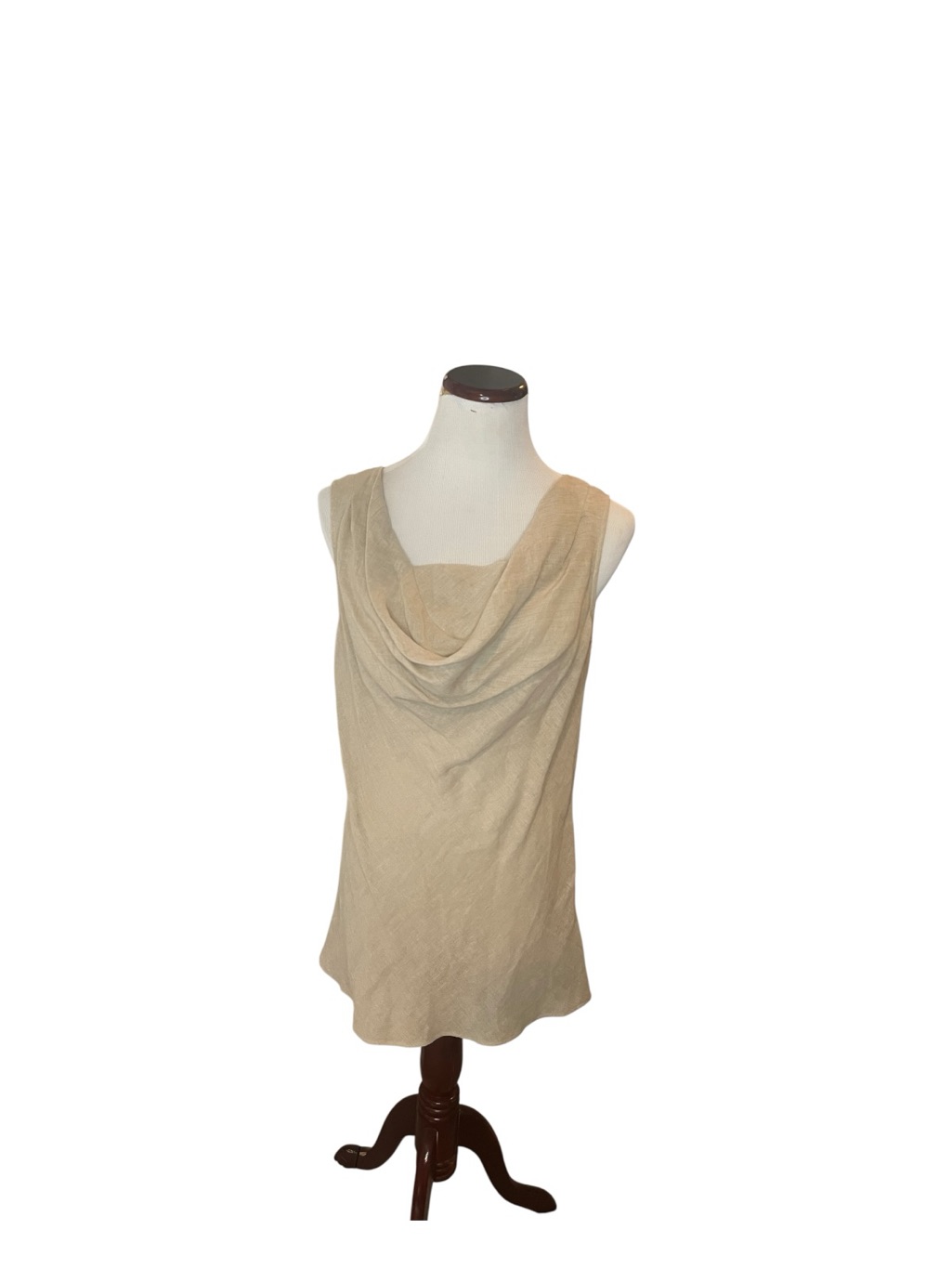 Nwt! Lafayette 148 New York Khaki Linen Tunic Top, Sz 10